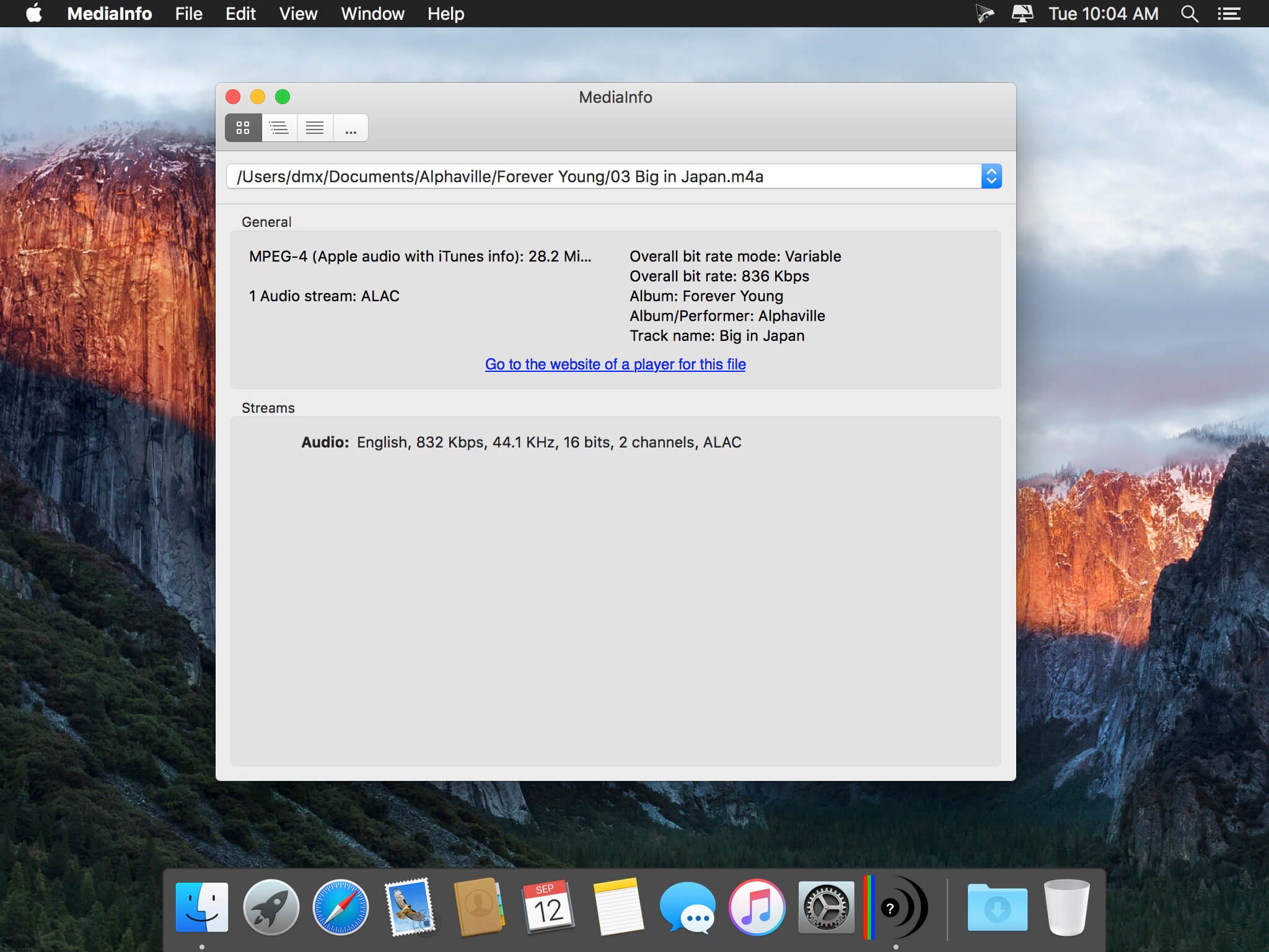 MediaInfo 26.01 macOS 2026