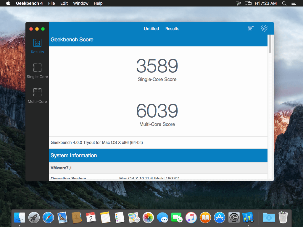 Geekbench 6.6.0 macOS 2026